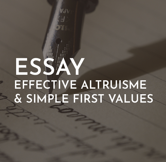 ESSAY First Principles & First Values